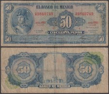 El Banco De México, 50 pesos, 1965, F+, P-49(p) comprar usado  Enviando para Brazil