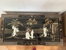 Black japanned lacquered for sale  PONTYPRIDD