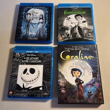 3 Lot Tim Burton Blu-Ray (Corpse Bride,Nightmare Before Christmas)& Coraline DVD comprar usado  Enviando para Brazil