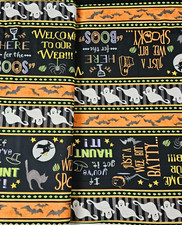 1 3/4 jardas Here For The Boos Halloween tecido fantasmas palavras colcha qualidade loja, usado comprar usado  Enviando para Brazil