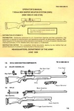 Sistema de armas de franco-atirador (SWS) 1989 7,62mm M24 manual do operador comprar usado  Enviando para Brazil