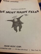  The Most Happy Fella, partitura vocal y libreto música vintage segunda mano  Embacar hacia Mexico