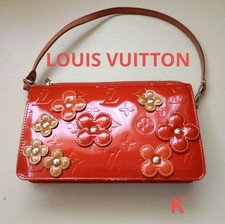 Bolsa de ombro LOUIS VUITTON Vernis Flower Lexington vermelha laranja autêntica comprar usado  Enviando para Brazil