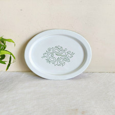 193 Vintage Bianco Verde Smalto Ferro Vassoio Ovale Forma Raro Decorativi IE4, usado comprar usado 193 Vintage Bianco Verde Smalto Ferro Vassoio Ovale Forma Raro Decorativi IE4, usado comprar usado  Enviando para Brazil