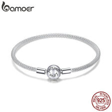 Pulseira de prata esterlina 925 BAMOER Forever Love para mulheres joias faça você mesmo comprar usado  Enviando para Brazil