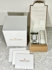 Usado, Relógio masculino Philip Stein quartzo cronógrafo tempo duplo pulseira de couro  comprar usado  Enviando para Brazil