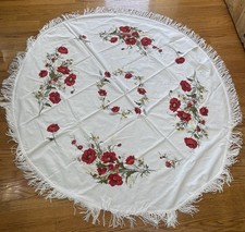Vtg round fringed for sale  Kalona