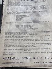 Track marshall fowler for sale  HITCHIN