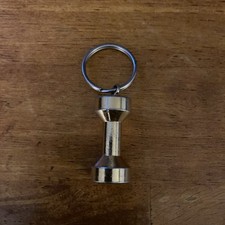 Chaveiro de metal vintage tom dourado haltere haltere haltere musculação comprar usado  Enviando para Brazil