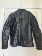 Leather biker jacket for sale  SHEFFIELD