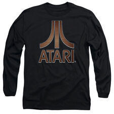 Camiseta Atari manga longa clássica logotipo emblema madeira preta comprar usado  Enviando para Brazil