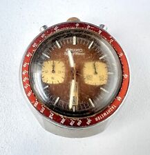 Reloj cronógrafo automático Seiko 6138-0040 para hombre vintage Bullhead esfera marrón, usado segunda mano  Embacar hacia Argentina