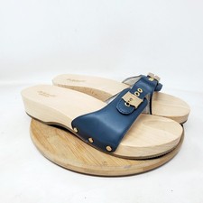 Sandálias femininas Dr Scholls de madeira 11 azul tamanco original sapatos Itália comprar usado  Enviando para Brazil