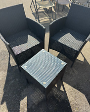 Black rattan chair for sale  LEEDS