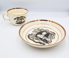 COPO E PIRES DE PORCELANA GEORGIAN LUSTRE PRINCESA CHARLOTTE IN-MEMORIAM c1817 comprar usado  Enviando para Brazil