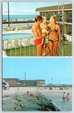 CARTÃO POSTAL 1970 CAPA MAY NJ COLTON COURT MOTEL BIQUÍNI GROOVY MÃE PISCINA comprar usado  Enviando para Brazil
