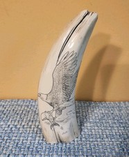 Faux scrimshaw eagle for sale  Exeter