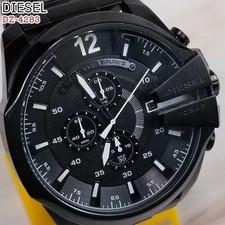 Diesel Mega Chief DZ4283 relógio cronógrafo masculino quartzo aço inoxidável preto 2  comprar usado  Enviando para Brazil