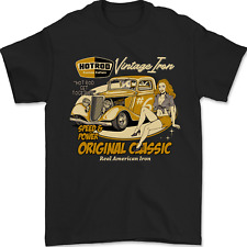 Camiseta masculina clássica original ferro Hot Rod vintage 100% algodão, usado comprar usado  Enviando para Brazil