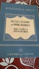 Spartito lirica pianoforte usato  Bologna
