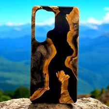 Capa telefone esculpida Live Edge madeira dura real Samsung Galaxy S25 Ultra $180 varejo comprar usado  Enviando para Brazil