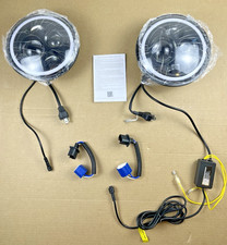 Usado, Faróis de LED 7"" com halo branco DRL RGB ajuste de seta Jeep Wrangler JK TJ CJ comprar usado  Enviando para Brazil