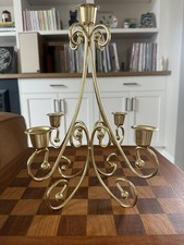 Castiçal de mesa vintage latão 5 varas pedestal de árvore candelabro comprar usado  Enviando para Brazil