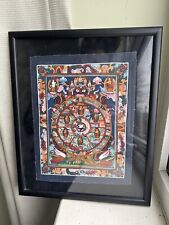 Vintage framed tibetan for sale  WIGAN