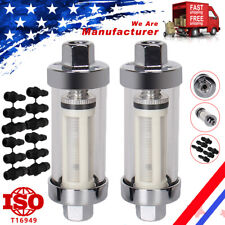 2 peças filtro de combustível de motor universal em linha visão clara carburado 1/4"5/16"3/8" polegadas comprar usado  Enviando para Brazil