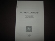 Cymbalum mundi actes d'occasion  Sainte-Sévère-sur-Indre