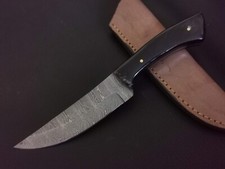 Faca de caça de aço damasco feita à mão 9" cabo de chifre com bainha 5413 comprar usado  Enviando para Brazil
