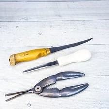 Faca de ostra vintage 3 peças garra de caranguejo cracky e faca de filé de peixe Marttinni comprar usado  Enviando para Brazil