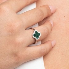 Anello quadrifoglio verde usato  Marcianise