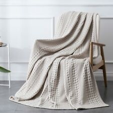 Cobertor de malha tecido waffle de algodão joga capa de sofá decoração cama manta xadrez comprar usado  Enviando para Brazil