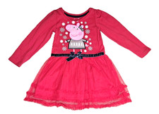 Vestido tutu vermelho PEPPA PIG feminino 4T Natal brilho algodão malha manga longa comprar usado  Enviando para Brazil