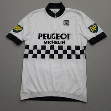 Camiseta de ciclismo SMS Santini 2XL XXL branca preta Peugeot Michelin BP 1/4 zíper Itália comprar usado Camiseta de ciclismo SMS Santini 2XL XXL branca preta Peugeot Michelin BP 1/4 zíper Itália comprar usado  Enviando para Brazil