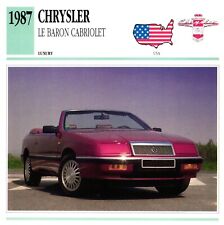 Chrysler baron cabriolet for sale  STOCKPORT