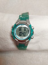 Relógio esportivo feminino TIMEX 1440 tom azul-petróleo/prata digital LCD Indiglo T5K460 comprar usado  Enviando para Brazil