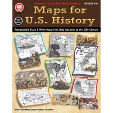 Mark Twain Maps for US History Workbook, Geography for Kids Grades 5 and Up Cov,, usado comprar usado  Enviando para Brazil