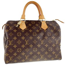 Bolsa de mão Louis Vuitton monograma Speedy 30 couro tecido marrom 3583, usado comprar usado  Enviando para Brazil
