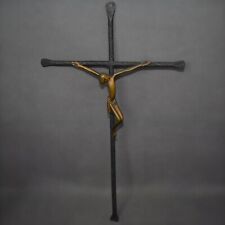 Crucifix laiton métal d'occasion  Ribemont