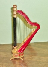 Casa de bonecas miniatura harpa vermelha madeira leve - 6" de altura comprar usado  Enviando para Brazil