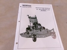 Bunton instruction manual for sale  Jasper