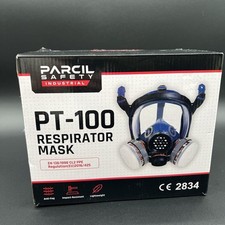 Parcil Safety PT-100 Máscara Facial Completa de Gás Respirador P-A-1 Conjunto de Cartuchos Filtro comprar usado  Enviando para Brazil