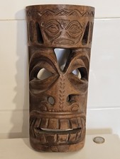 Masque bois tiki d'occasion  Pommerit-Jaudy