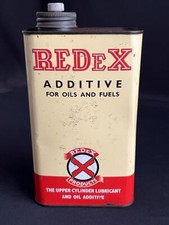 REDEX ADITIVO DE COMBUSTIBLE CILINDRO SUPERIOR LUBRICANTE DE ACEITE DE MOTOR LATA DE ACEITE DE CUARTO DE GALÓN DE COLECCIÓN segunda mano  Embacar hacia Mexico