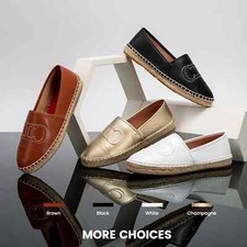 Sólido Simples Casual Novo Sapatos de Pescador Sola Trançada Clássico Sapatos da Moda Retrô comprar usado  Enviando para Brazil
