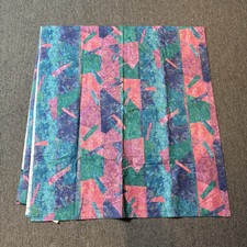 Lençol plano vintage anos 80 SPRINGMAID cama de casal rosa verde roxo azul geométrico comprar usado  Enviando para Brazil