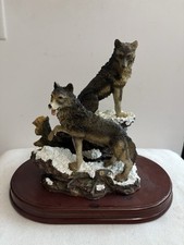 Resin two wolves for sale  SHANKLIN