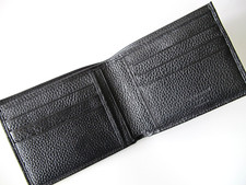 Carteira masculina de couro bi-dobrável Giorgio Armani... preta cervo... qualidade superior comprar usado  Enviando para Brazil